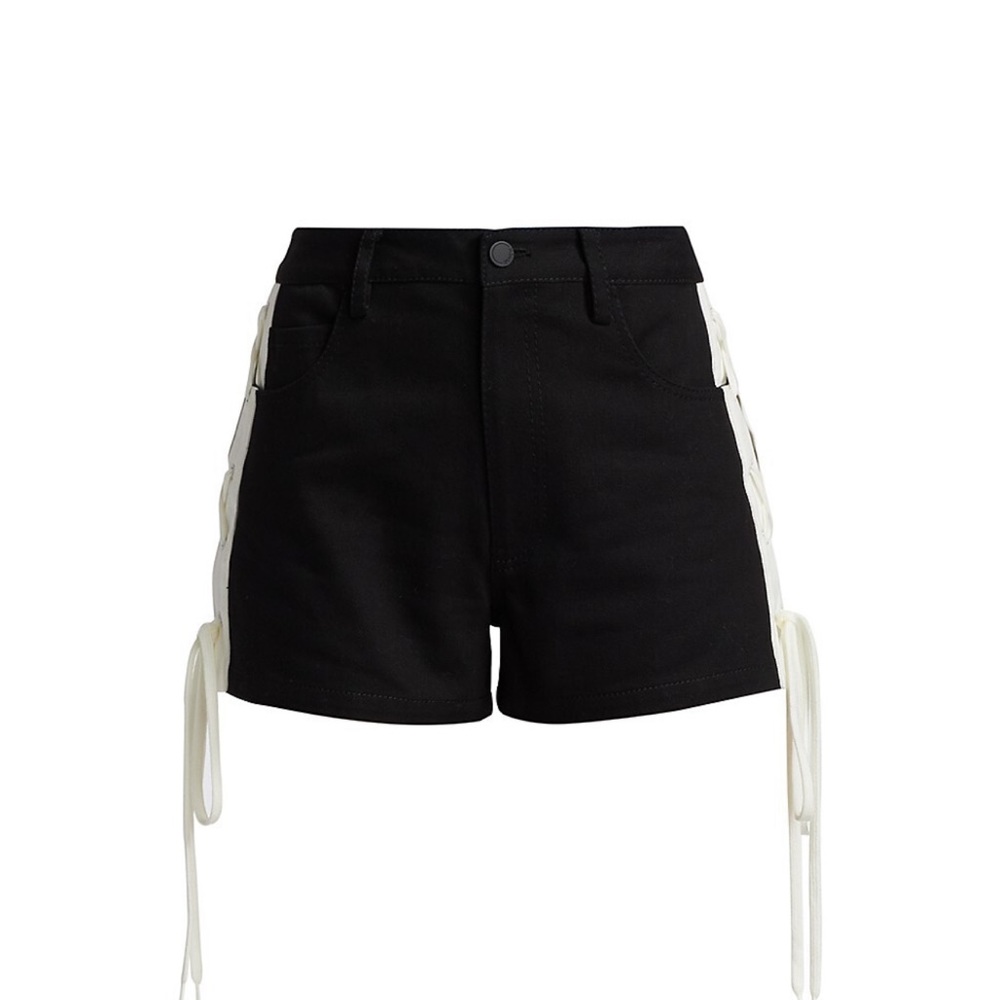 MONSE Lace-Up Denim Shorts